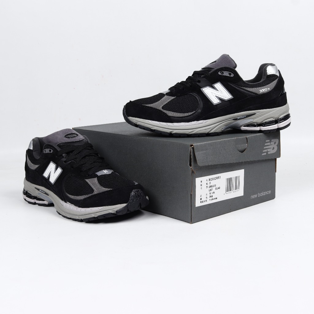 Sepatu New Balance M2002RR1 Black Dark Grey - NB 2002