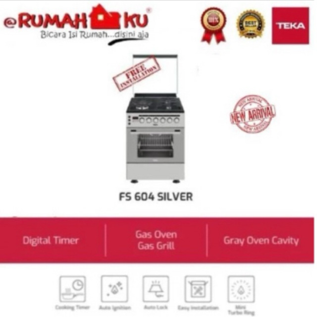 FREESTANDING COOKER TEKA FS 604 SILVER - KOMPOR GAS DENGAN OVEN