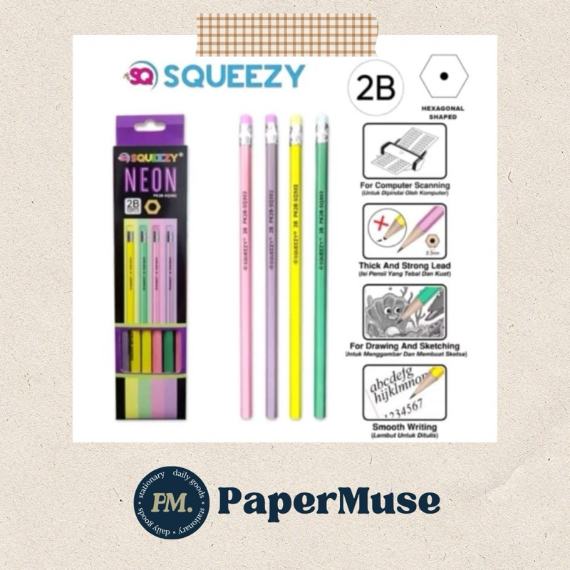 

Pensil Squeezy SQ302 – Neon 12 Pcs, Nyaman Digunakan & Warna Cerah
