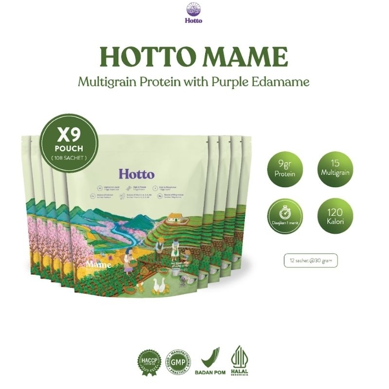 

HOTTO MAME 9 SACHET MULTIGRAIN WITH PROTEIN EDAMAME