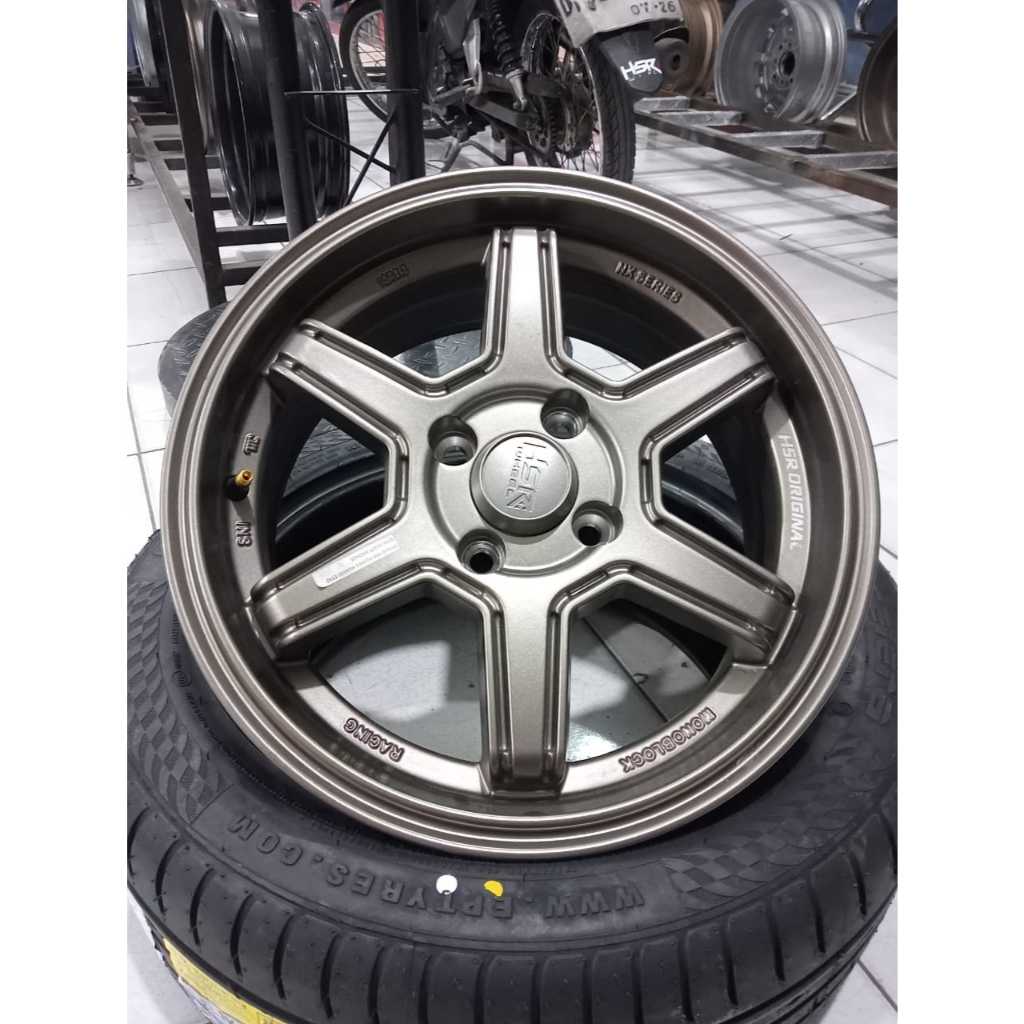 PELK RACING VELG MOBIL VELG HSR MINAS RING 15 PCD 4X100 R15 BRONZE MOBIL STARLET , BRIO , IGNIS