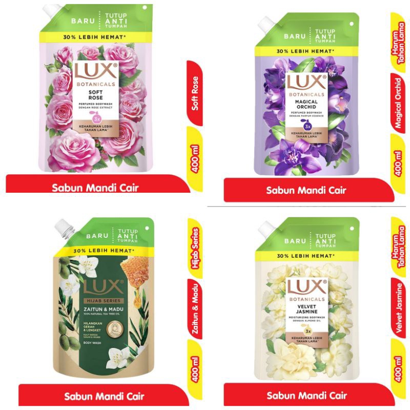 Lux Body Wash All Varian 450ml Sabun Cair Reffil