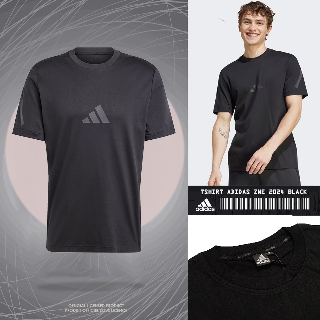 TERBARU TEES ADIDAS ZNE 2024 BLACK KAOS ADIDAS ZNE PRIA LENGAN PENDEK GRADE ORIGINAL BAJU PREMIUM