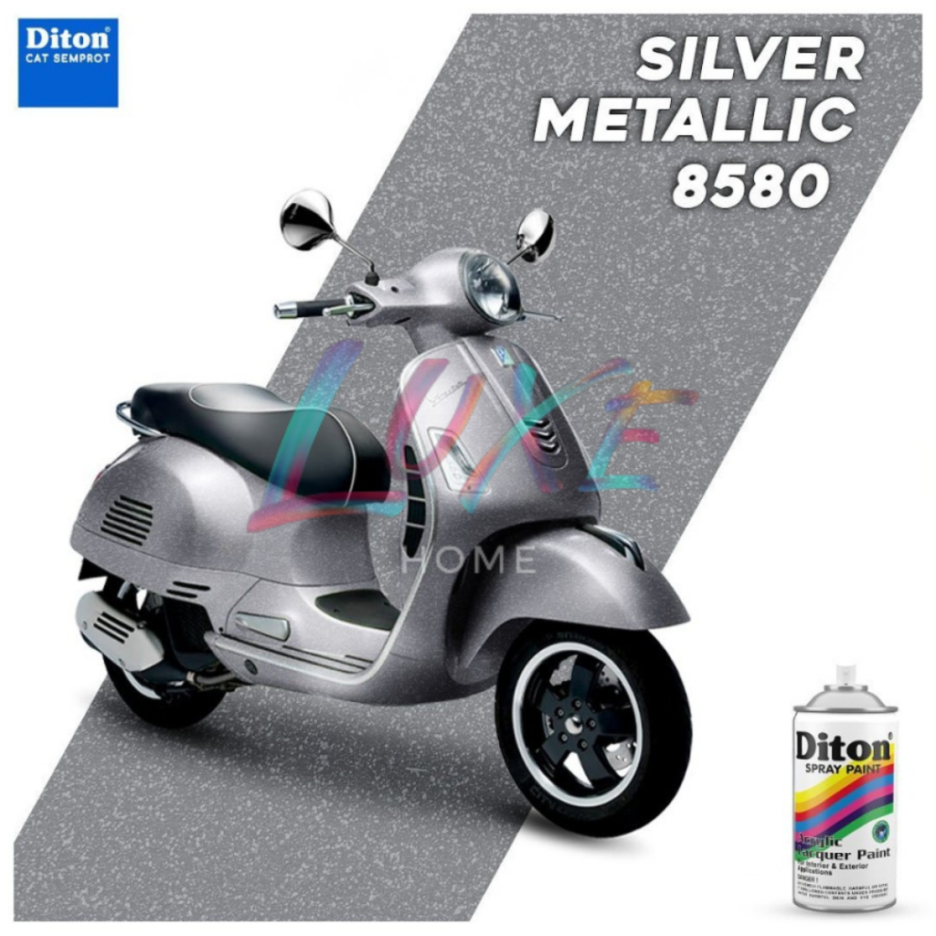 Cat Semprot Pylox Diton 300cc Metallic Colors Silver Metallic 8580