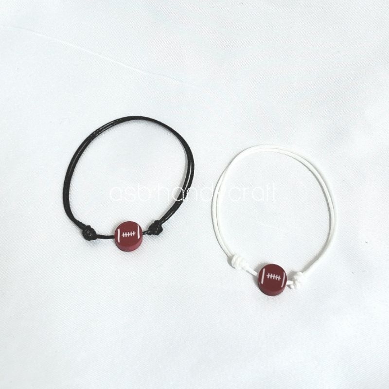 [TK158] - ASB Gelang Tali Korea Premium Waterproof Mote Ball premium grade a Double Slide