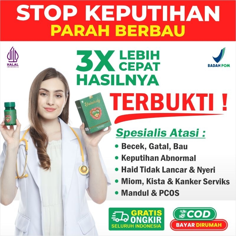 HERBALADY - OBAT KEPUTIHAN HERBAL AMPUH / OBAT TELAT DATANG BULAN AMPUH / OBAT TELAT HAID AMPUH BPOM