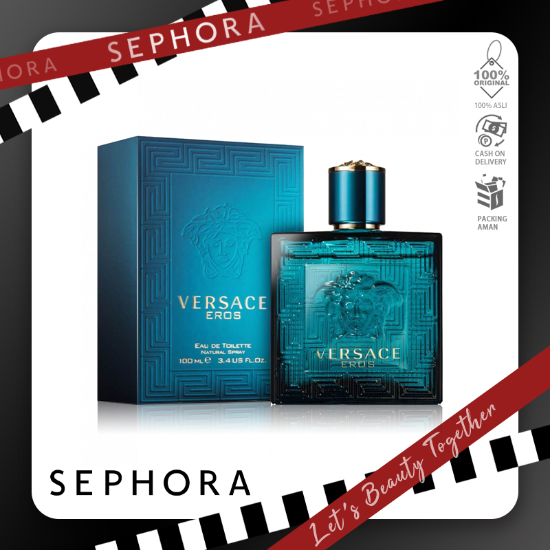 [100% Original] Versace Eros Flame Wewangian Pria Eau De Toilette EDT/ Eros Eau De Parfum EDP 100ml