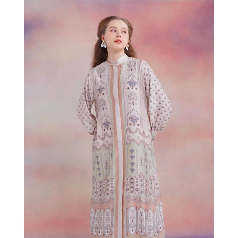 Nazila Dress Beige Aleza Label