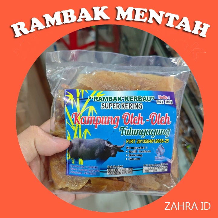 

250 GRAM / 1KG KERUPUK RAMBAK KERBAU & SAPI MENTAH SUPER OLEH OLEH KHAS TULUNGAGUNG