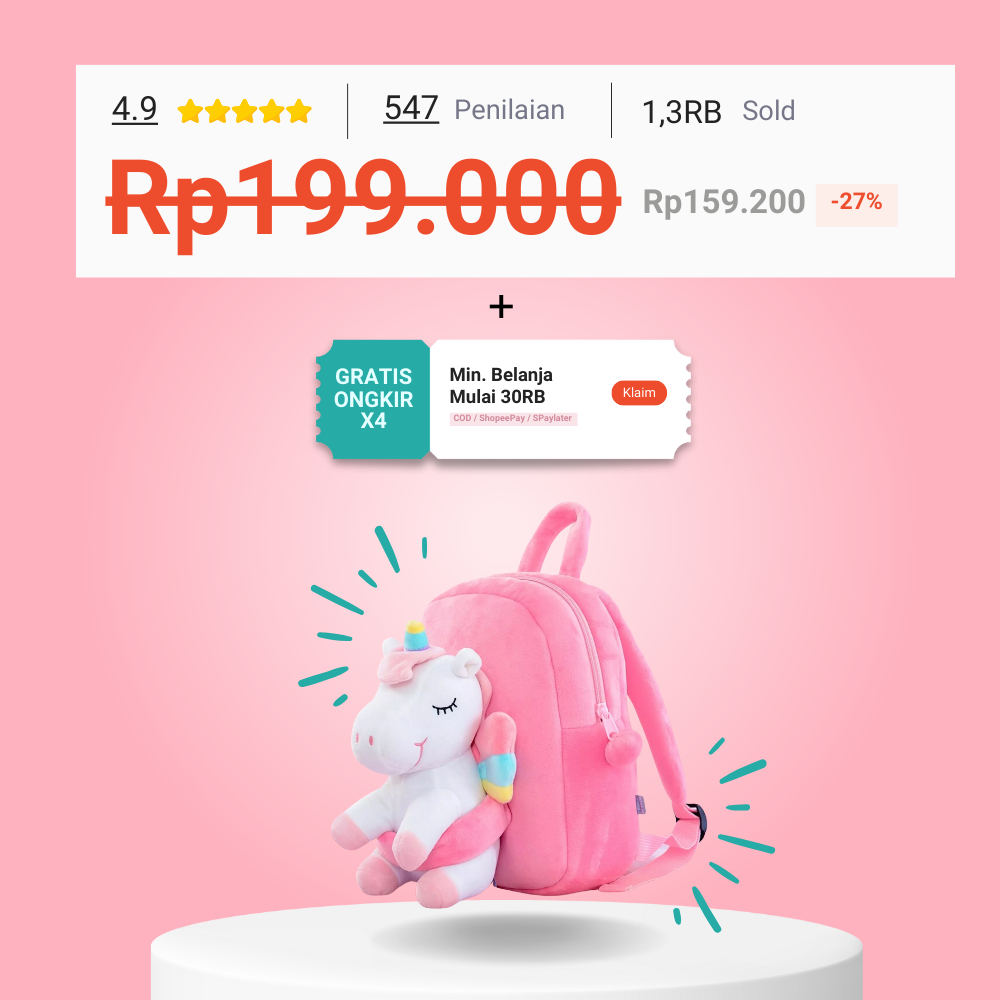 (BISA UNTUK KADO) tas anak perempuan BTS02 Dua Kali EXO Monsta X Mau Satu Kpop Got7 Ransel Gendong T