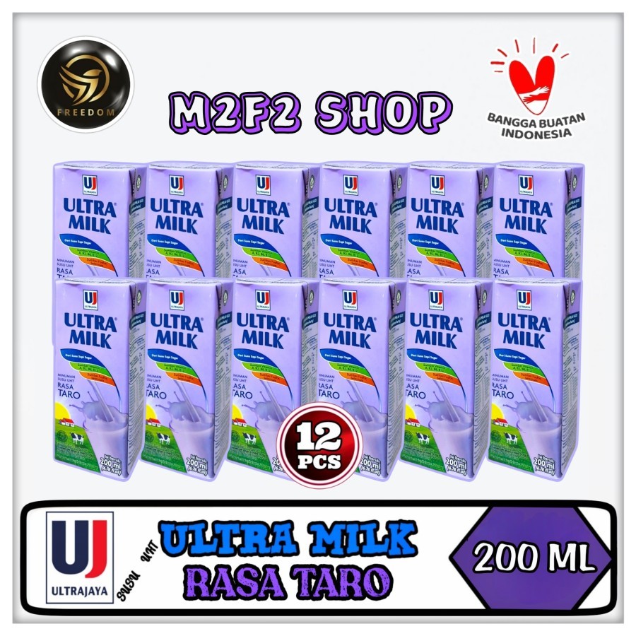 

Susu Ultra Milk Rasa Taro Kotak UHT - 200 ml (Kemasan 12 Pcs)