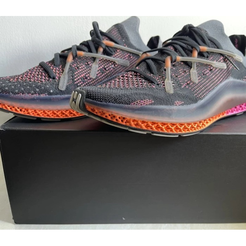 Adidas 4D Fusio Original Black Neon Orange Pink Sneakers Men Pria