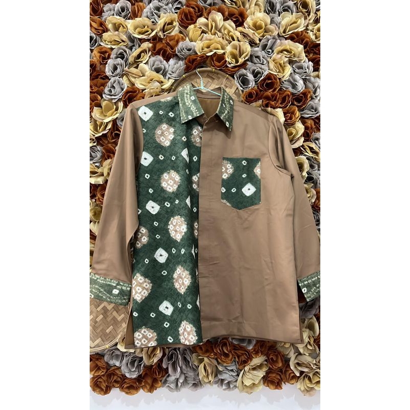 Kemeja Kombinasi Jumputan