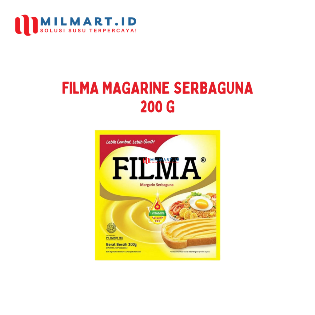 

FILMA MARGARIN SERBAGUNA REGULAR MARGARINE 200G MENTEGA BUTTER