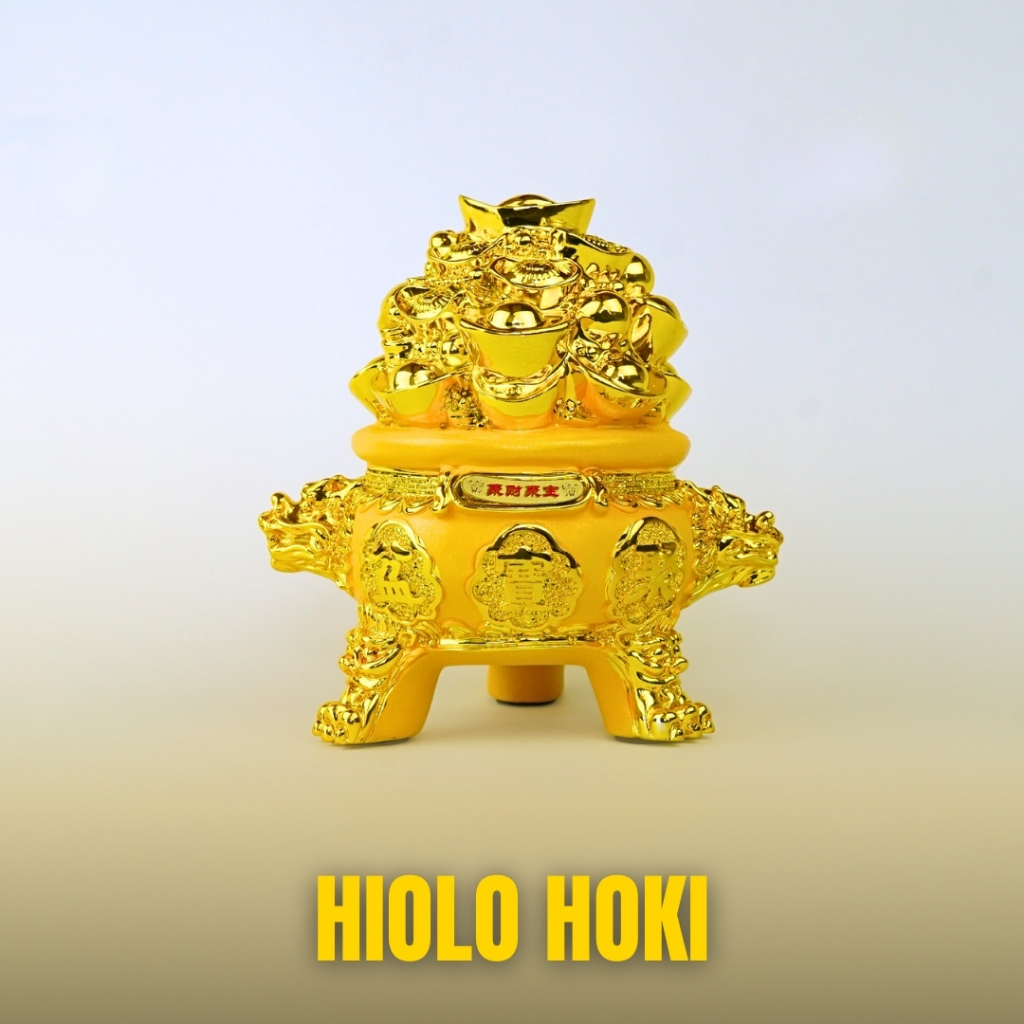 Patung Hiolo Hoki Feng Shui Emas – Hiasan Rumah | Patung Dekorasi Interior Mewah