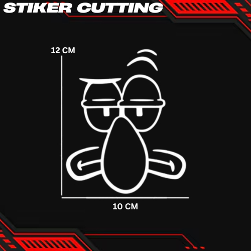 STIKER CUTTING SQUIDWARD STICKER CUTTING KARTUN KEREN TEMPELAN CUTTING SQUIDWARD TERMURAH TERLARIS