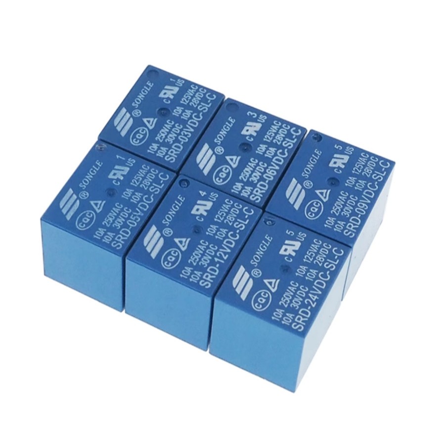 GARANSI READY 5V 5 PIN RELAY SONGLE SRD-05VDC-SL-C 5P 5VDC SRD 05VDC SL C 5 KAKI 5PIN 5KAKI DC5V 5 V