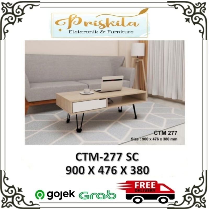 CTM-277 SC / MEJA TAMU MINIMALIS/ meja tamu sofa / meja tamu pendek/ furniture Palembang/ priskila e