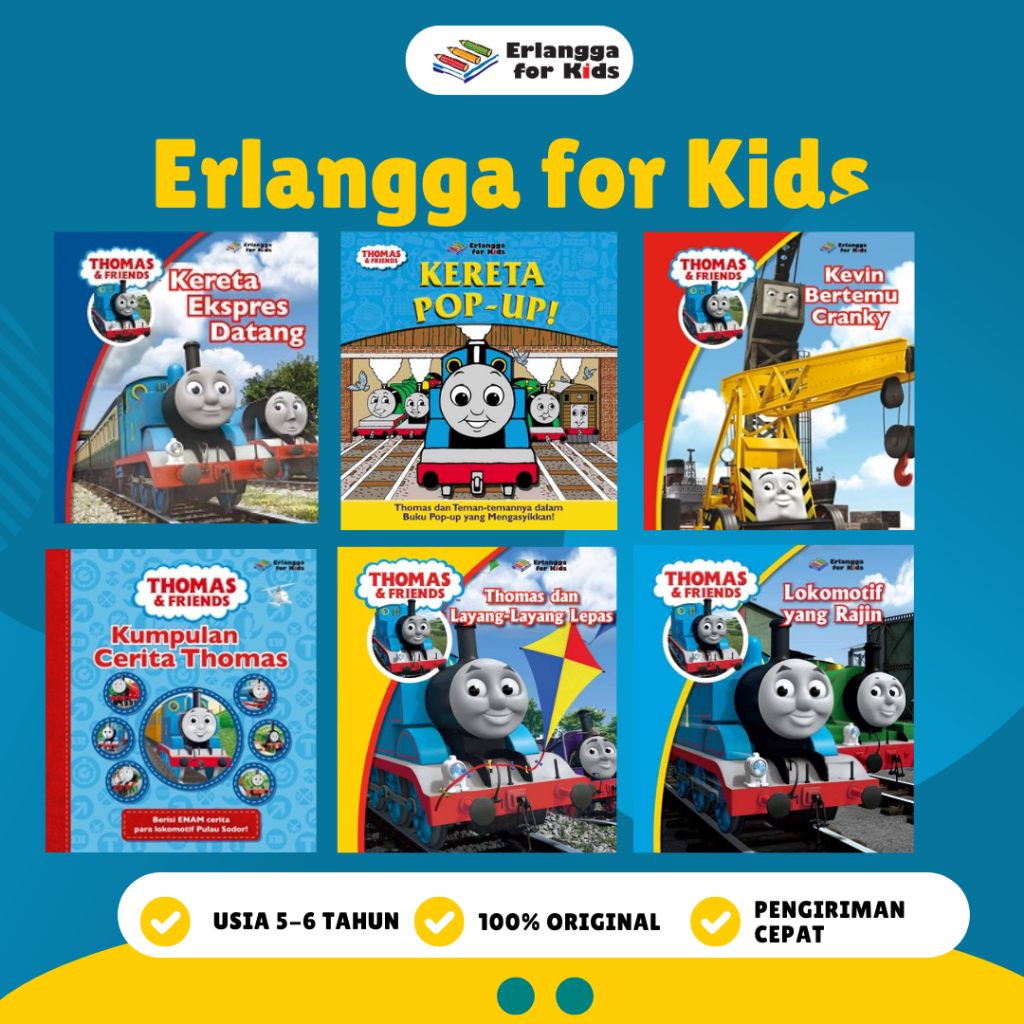 [Erlangga] Buku Sale Anak: Seri Thomas & Friends - Erlangga For Kids