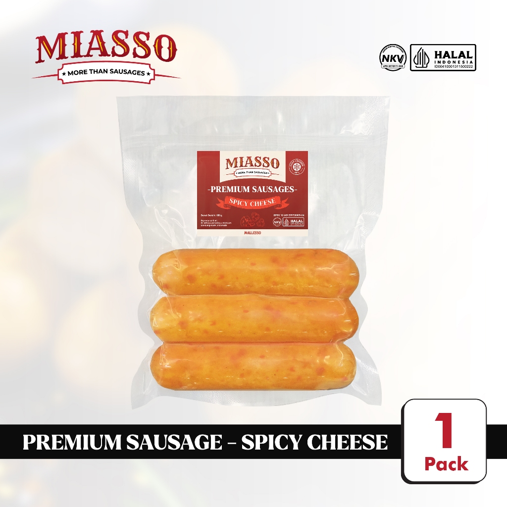 

JUN MIASSO - Spicy Cheese Premium Sausages 200g