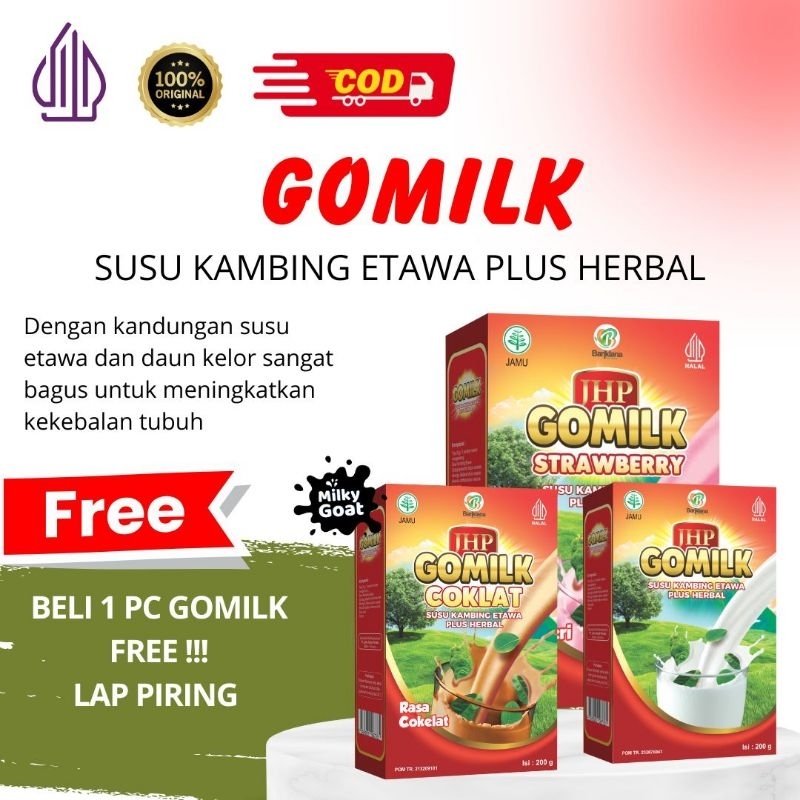 

[BELI 1 GRATIS LAP PIRING] GOMILK susu kambing etawa 200gr