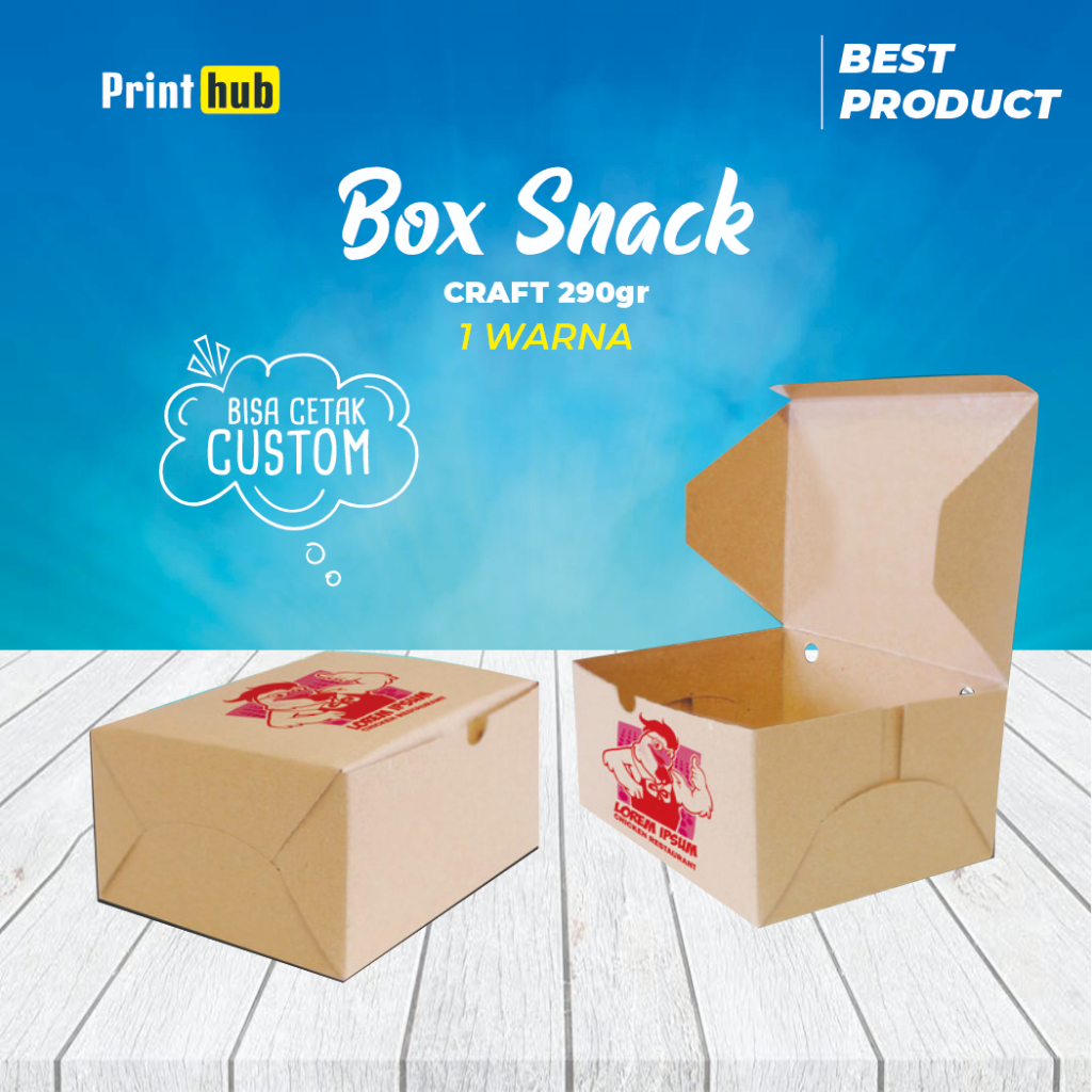 Dus ayam / dus fried chicken / box fried chicken- custom cetak 1 warna