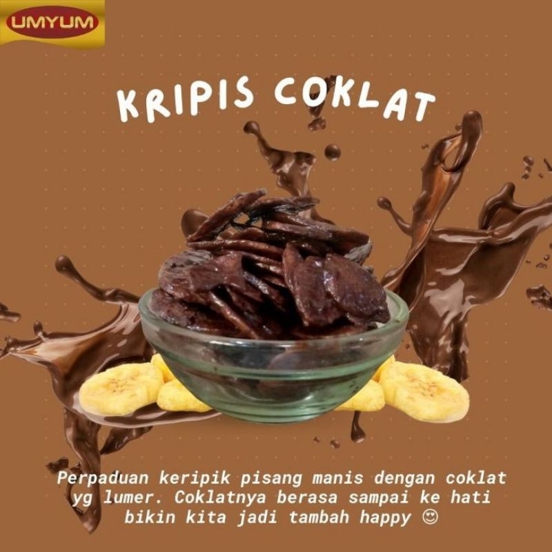

Kripik Pisan Coklat Kemasan 60 Gram murah , cemilan harian