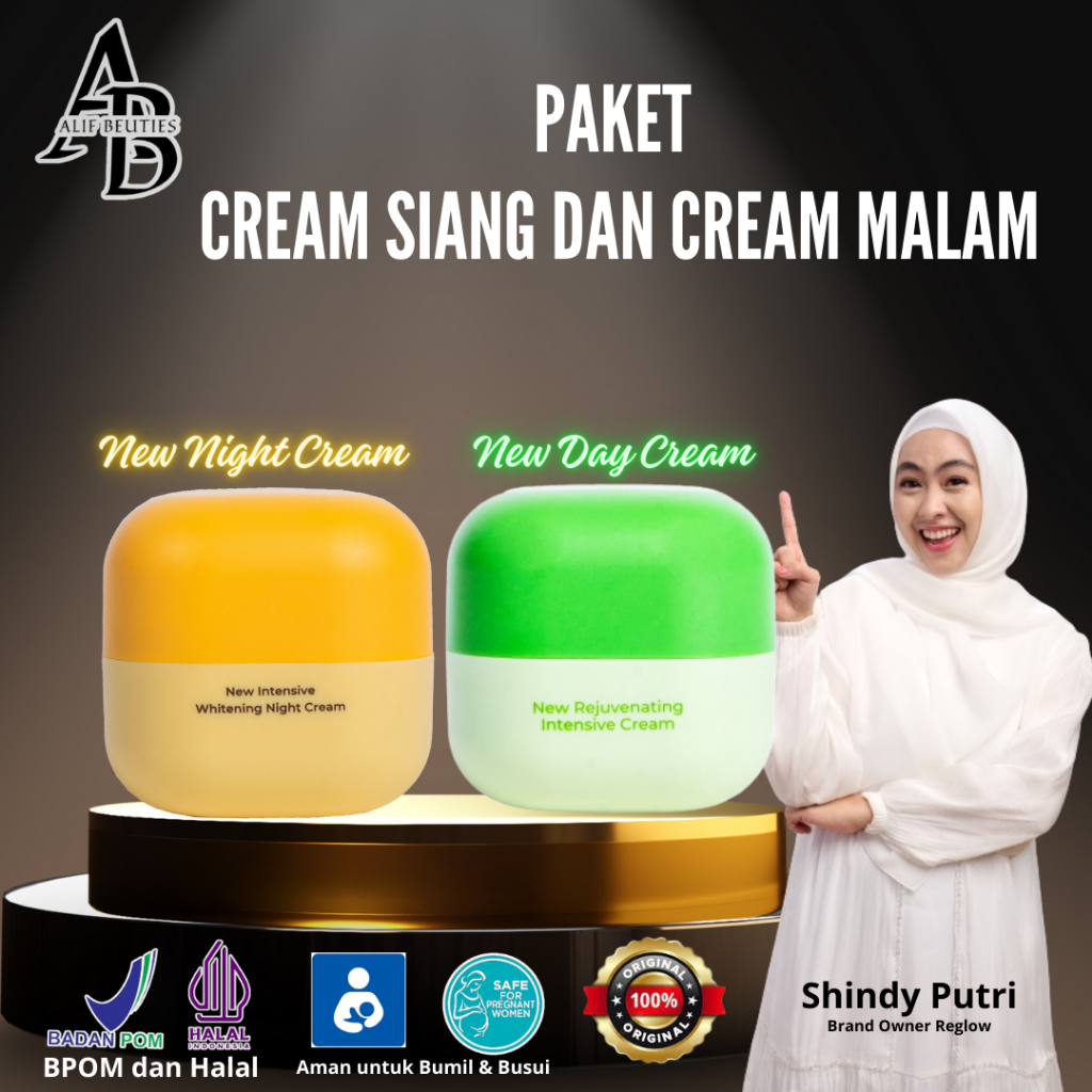 Paket Cream Siang Malam Reglow Kemasan Baru