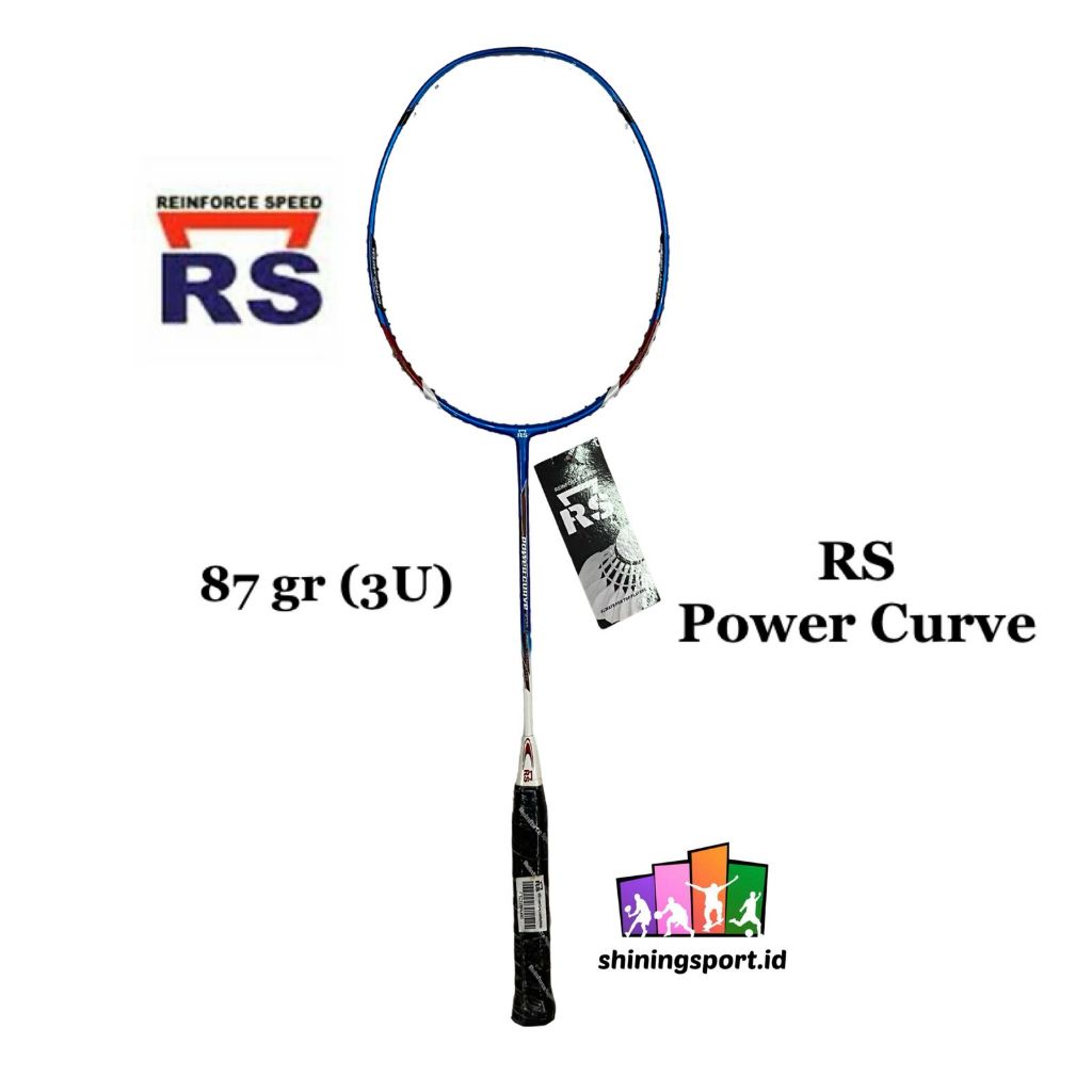 Raket Badminton RS Power Curve (+ FREE KAOS & TOWEL GRIP 2 PCS)