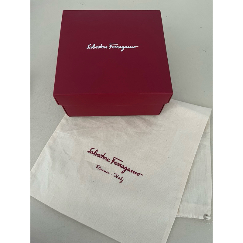 box belt & dustbag/tas kain original salvatore ferragamo