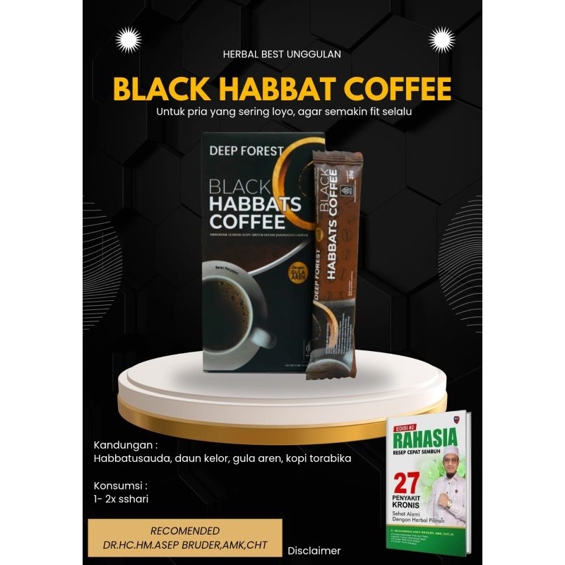 

Black Habbats Coffee Perpaduan Kopi Herbal Habbtusauda