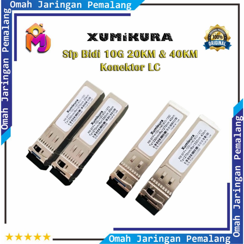 Sfp Bidi 10G 20KM 40KM Xumikura Konektor LC/Sfp Bidi Uplink Sepasang