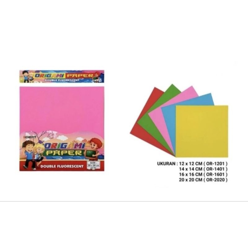 

Kertas origami 2 sisi warna / kertas lipat origami