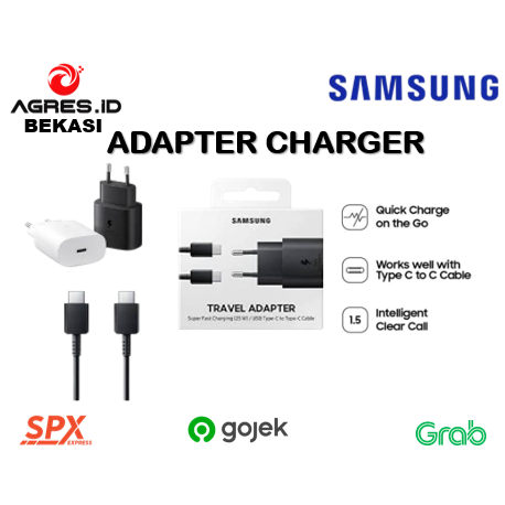SAMSUNG Travel Type C Adapter Charger Fast Charging 25W / Kepala Charger samsung ori /garansi 6bulan