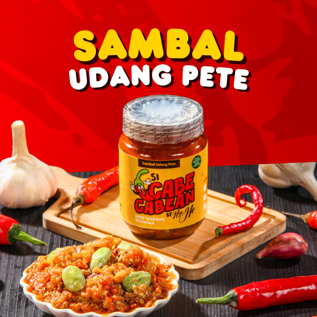 

Si CabeCabean - Sambal Udang Pete 200ML | Sambel Lokal Pedas Gurih & Fresh Dalam Kemasan Botol