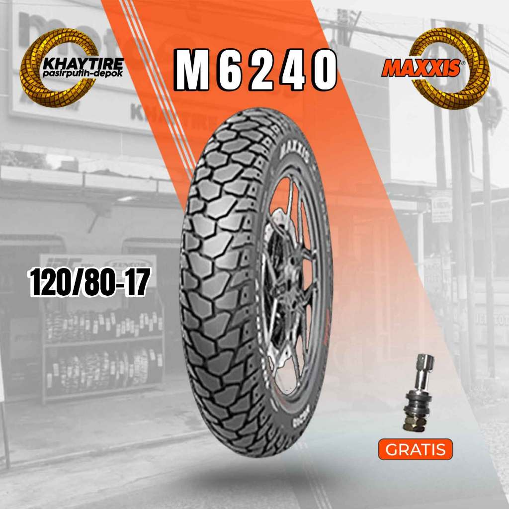 Satuan Ban Motor Touring - Supermoto MAXXIS M6240 120/80-17 Tubeless