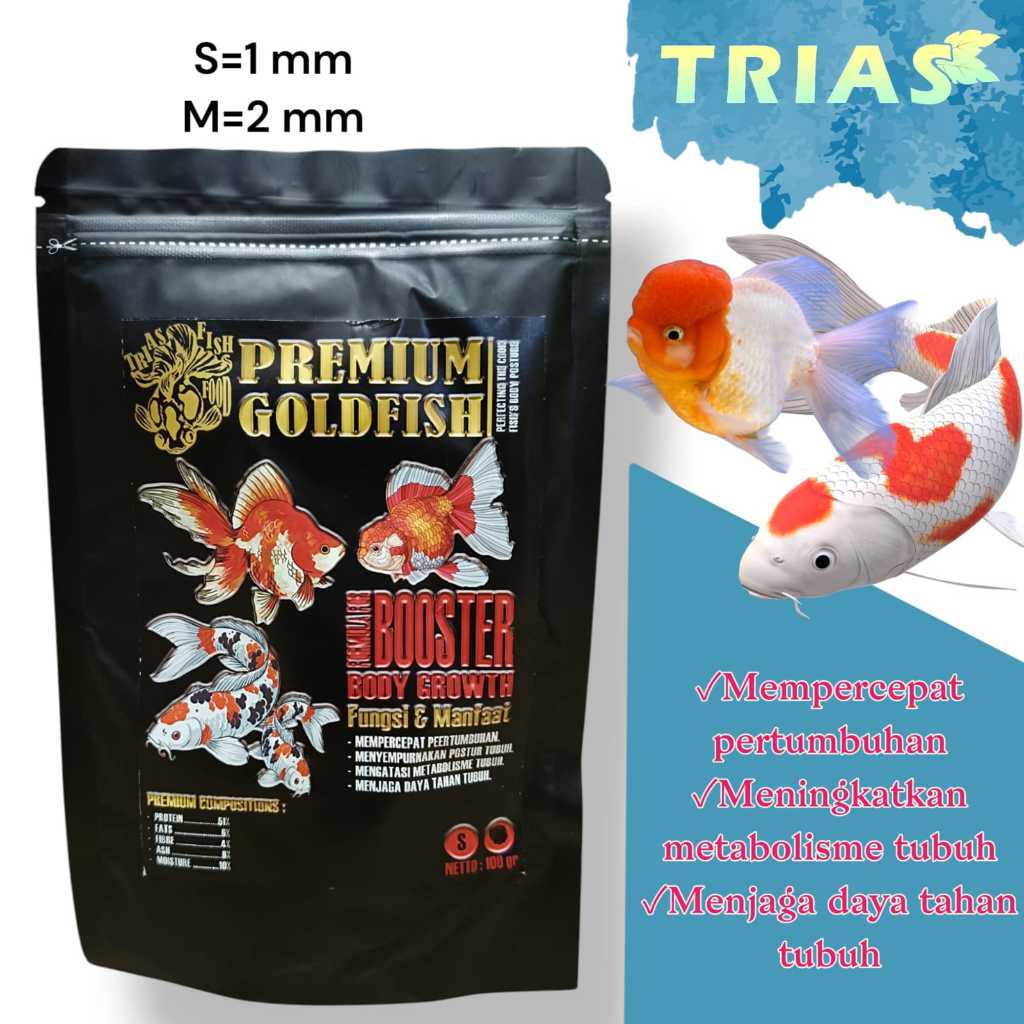 Qweena1 Pelet Ikan Goldfish Ikan Koki Koi /Goldfish Pelet Premium/Pelet Ikan Koki/Makanan Ikan Koki