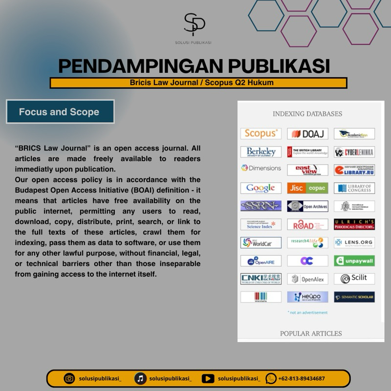 Publikasi Jurnal Scopus Q2 Hukum