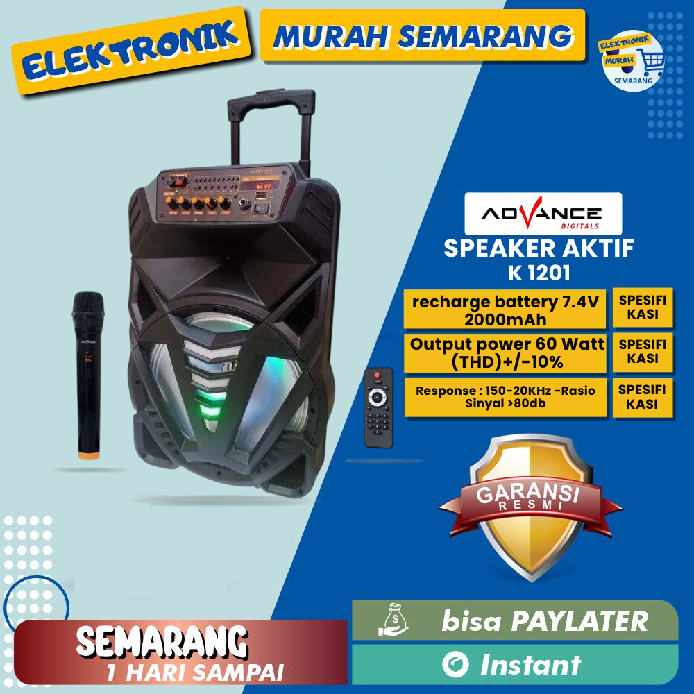 Speaker Advance K1201 N BT / K1201 Bluetooth / meeting plus Mic wireless 12 inci / speaker 1201