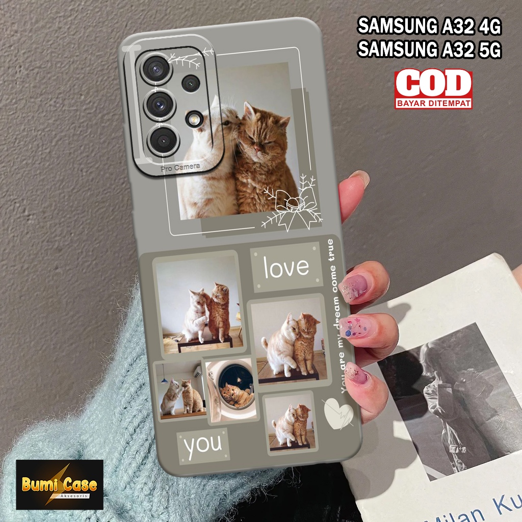 Softcase Hp Samsung A32 4G / A32 5G Bumi Case Fashion Case Kucing Case Samsung A32 4G / A32 5G Silik