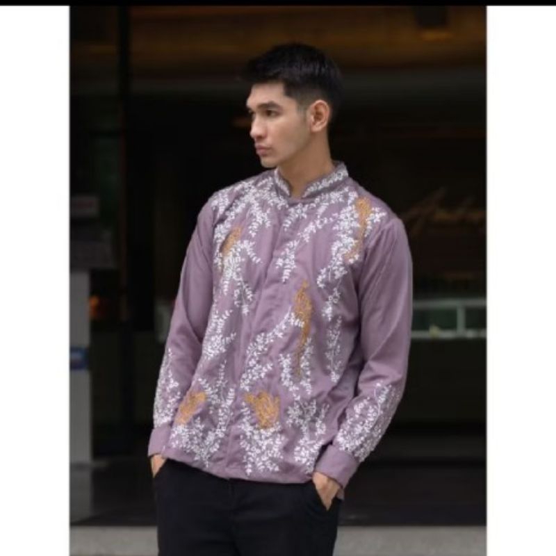 Kemeja Bordir Pria NUC.ID Yasa 02 (Dusty Purple)