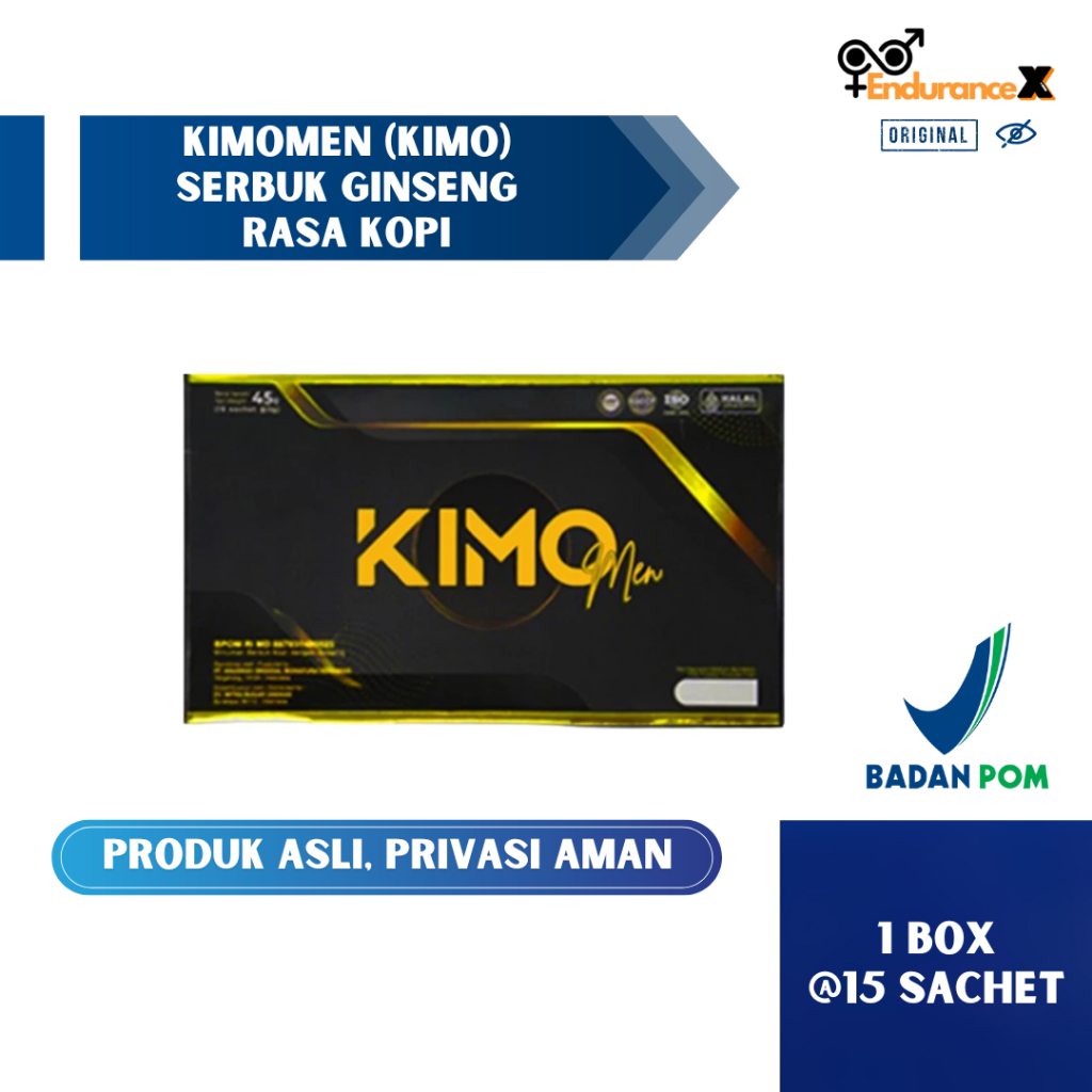 Kimo Ginseng 1 Box Isi 15 Sachet Rasa Kopi Kimo Penambah Stamina Pria | Obat Kuat Pria Tahan Lama
