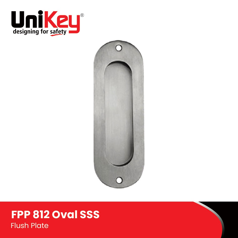 UniKey Flush Pull Plate FPP 812 Oval SSS