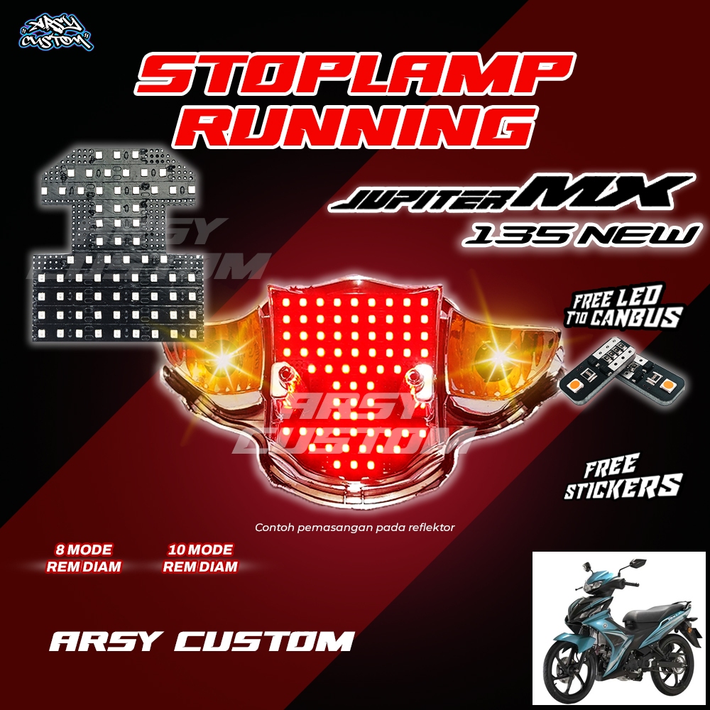 Lampu Rem Jupiter MX 135 New 8 10 Mode Running Otomatis Manual Lampu Belakang Variasi PNP