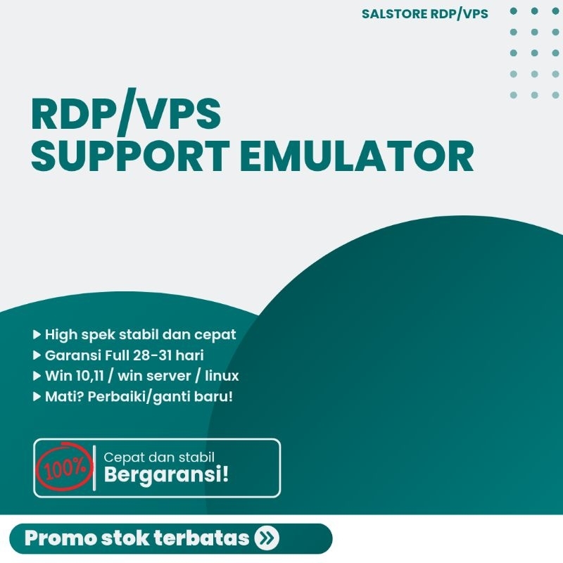 RDP/VPS HIGH SPEK MURAH BERGARANSI SUPPORT EMULATOR