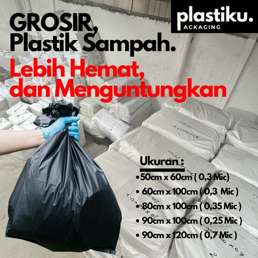 (  GROSIR ) TERMURAH Plastik Sampah Hitam Jumbo  / Kantong Sampah Besar / Plastik Packing Besar / Ka