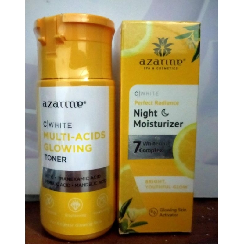 Azarine C white Toner dan Night Moisturizer