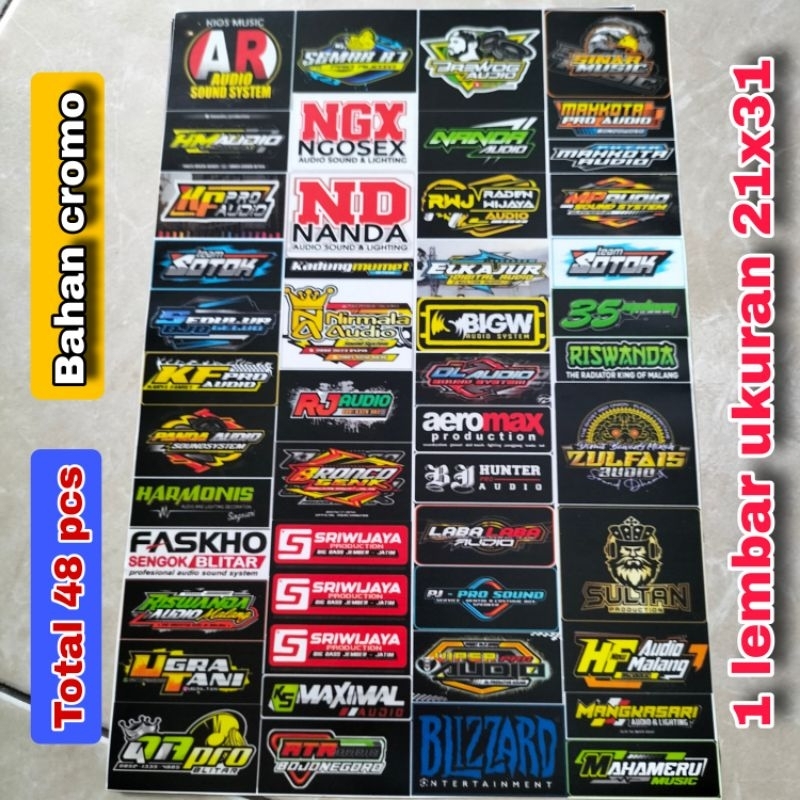

STIKER SOUNDSYSTEM BAHAN CROMO GLOSY