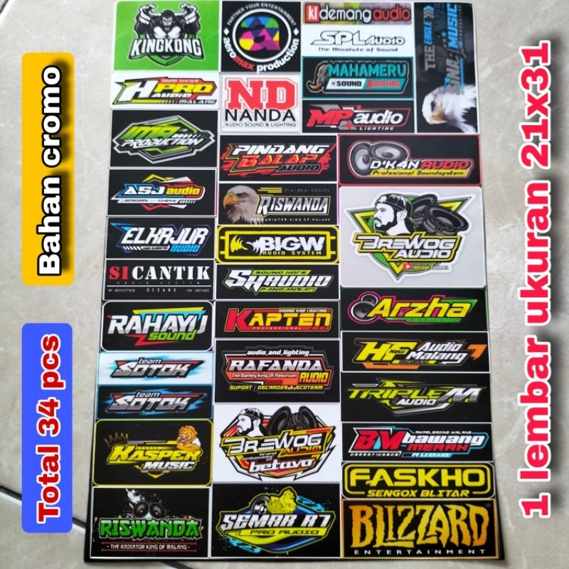 

STIKER SOUNDSYSTEM BAHAN CROMO GLOSY