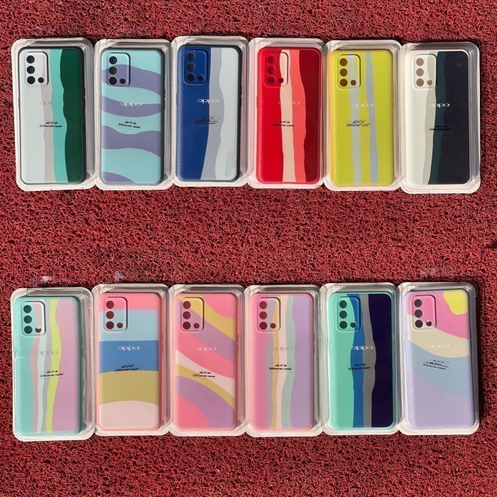 [ CASE OPPO RENO 8 / RENO 7 / RENO 7z / RENO 4 / RENO 5 / RENO 6 / RENO 4F ] SOFT CASE RAINBOW WARNA